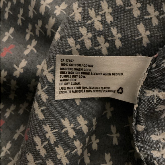 Gap Fitted Boyfriend button-down shirt, dragonfly print - Picture 5 of 5